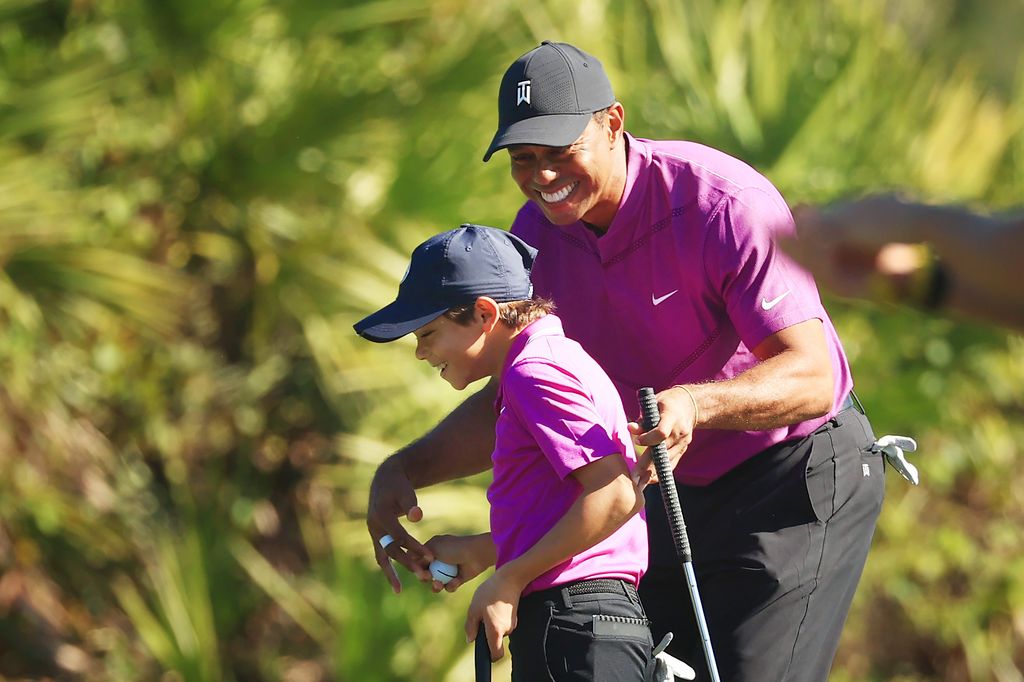 tiger woods son charlie woods playing golf