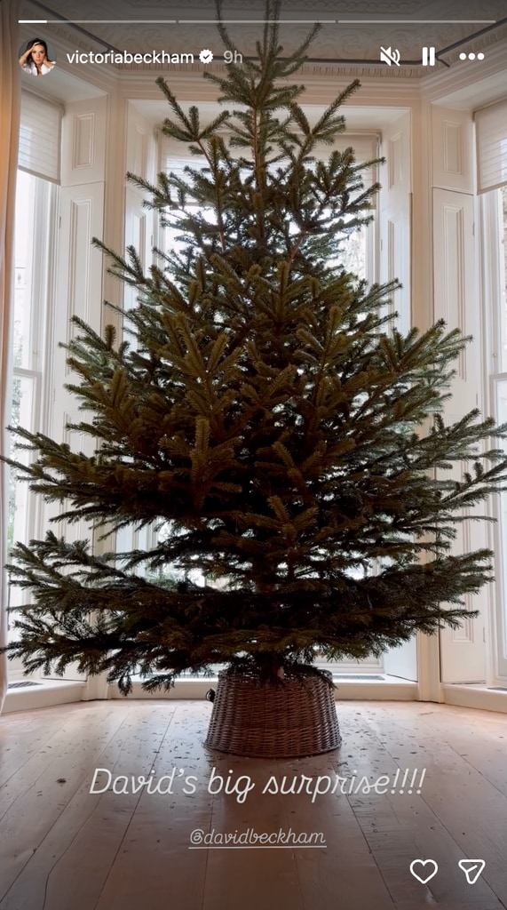 Victoria Beckham posted "David's big surprise" on Instagram