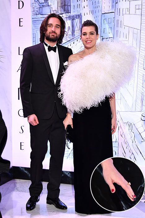 charlotte casiraghi and dimitri rassam with her engagement ring