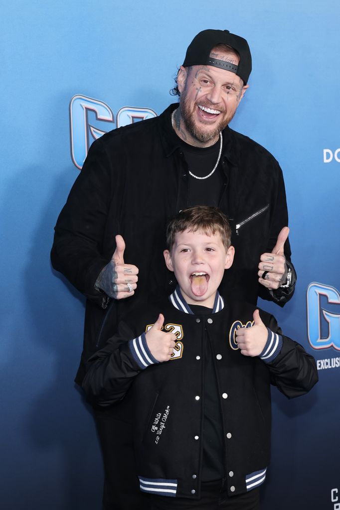 Jelly Roll et Noah Buddy DeFord assistent à la première à Los Angeles de Columbia Pictures et Sony Pictures Animation. "CHÈVRE" à AMC Century City 15 le 6 février 2026 à Los Angeles, Californie. (Photo par Amy Sussman/Getty Images)