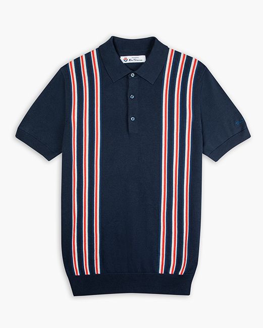 Ben Sherman Union Stripe Knitted Polo