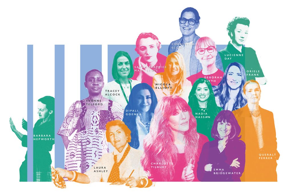 Female trailblazers from fashion, beauty and retail feature in the collage