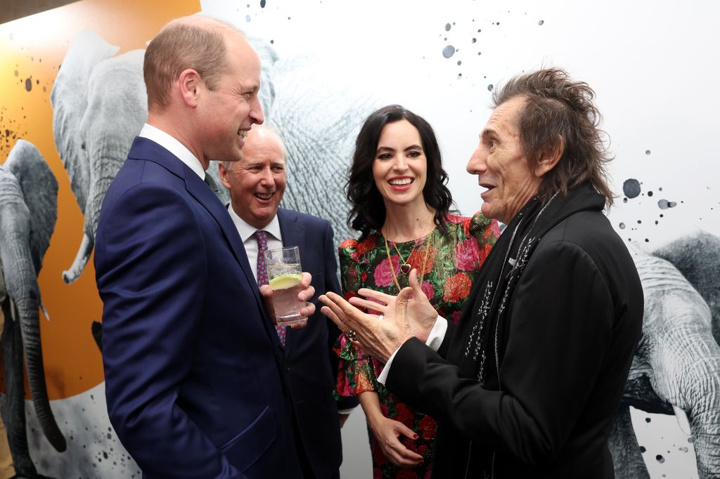Prince William speaking with Ronnie Wood at Tusk Awards