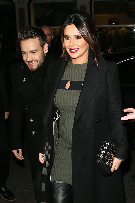 Cheryl pictured with a baby bump