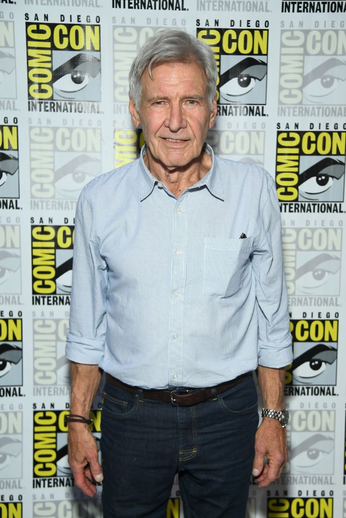 Harrison Ford attends the Marvel Studios Panel in Hall H at SDCC in San Diego, California on July 27, 2024.