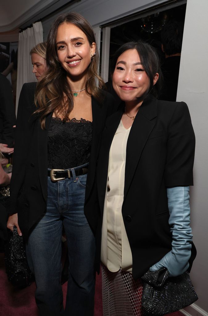 Jessica Alba posed with Awkwafina at W Magazine's Annual Best Performances Party at Chateau Marmont 