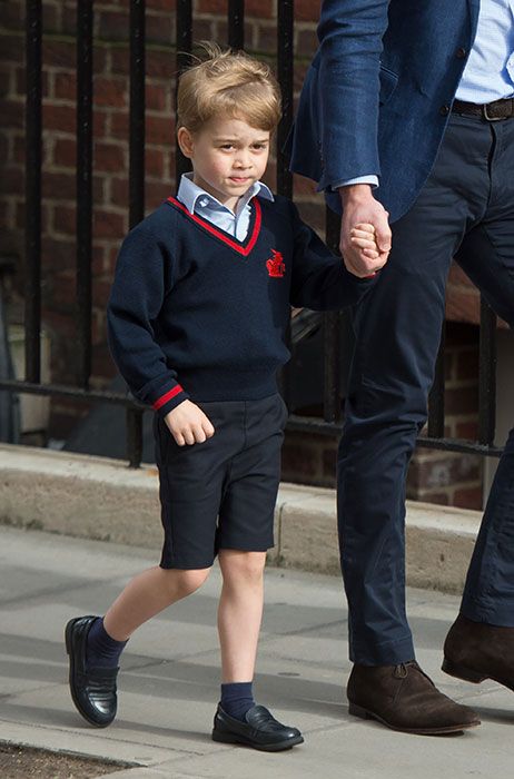 Prince George visits Prince Louis
