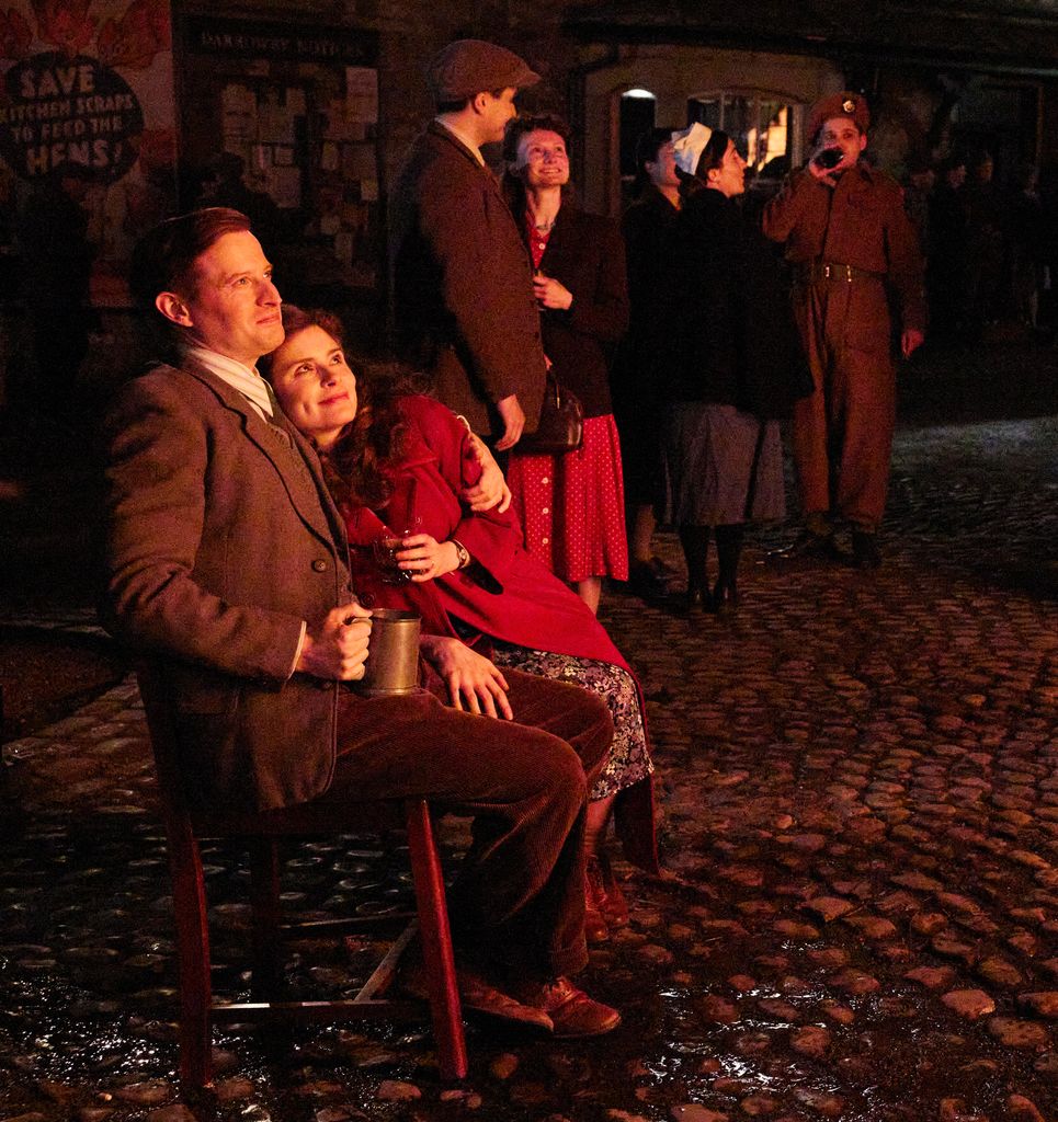 A still image from All Creatures Great and Small featuring Nicholas Ralph and Rachel Shenton