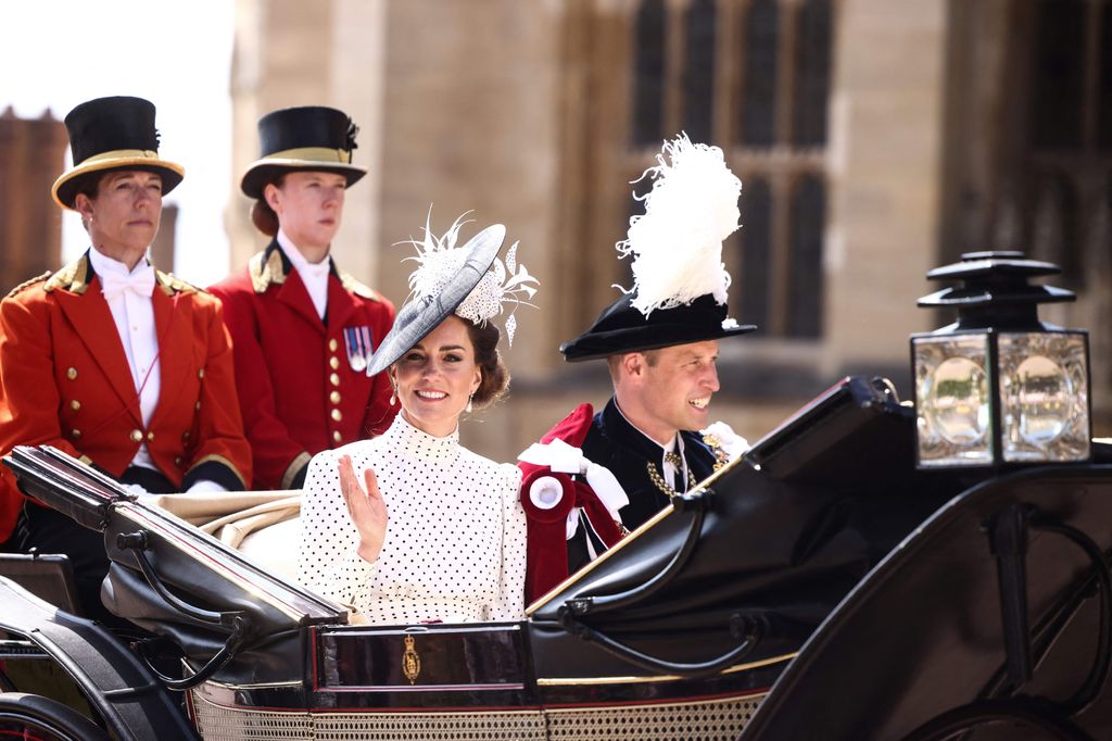 Kate and William travelled back to Windsor Castle in a carriage