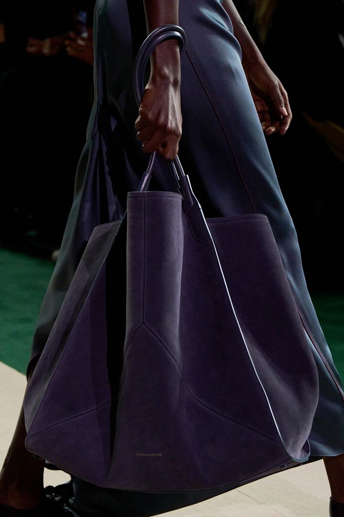 Victoria Beckham SS25 purple tote bag