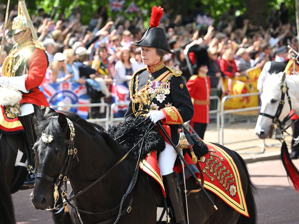 Princess Royal during the Trooping the Colour parade on June 02, 2022 