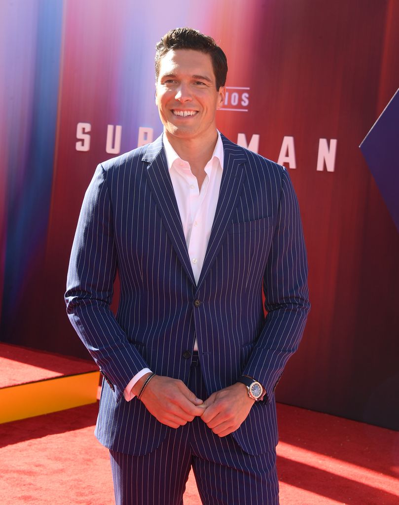 will reeve in blue suit at superman premiere
