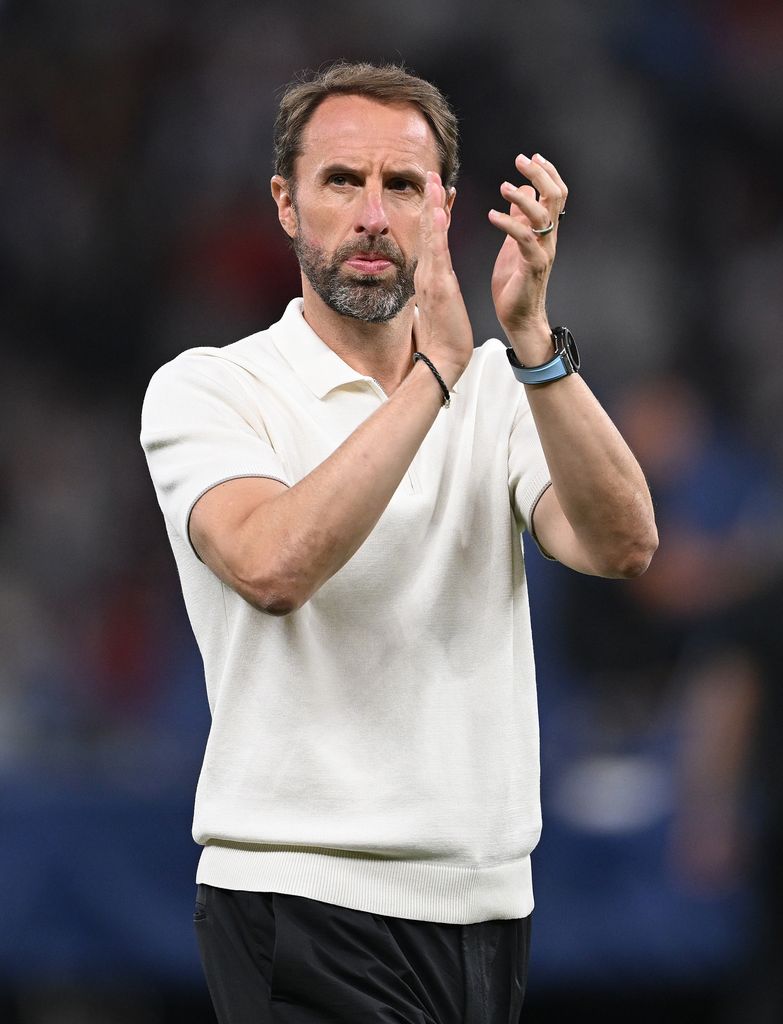 Gareth Southgate applauds the fans after England defeat