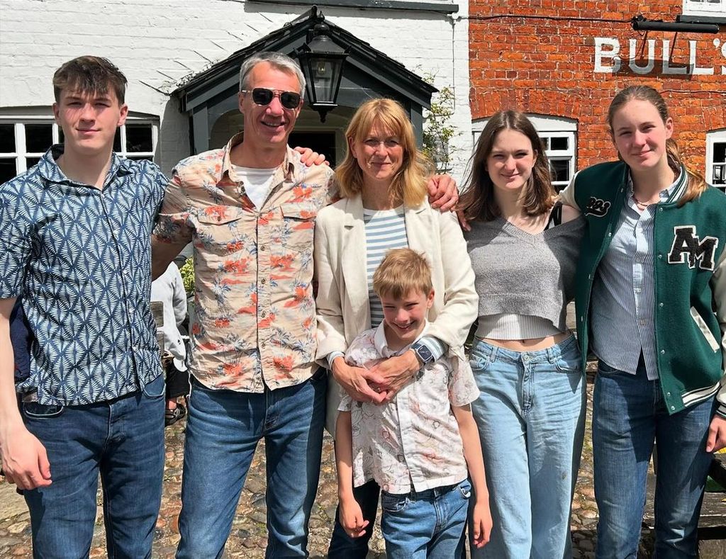 Rachel Burden with her husband Luke and children