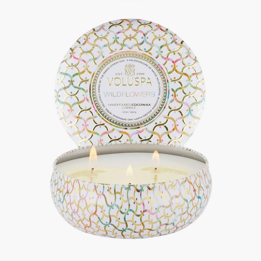 Voluspa Wildflowers 3-Wick Tin Candle