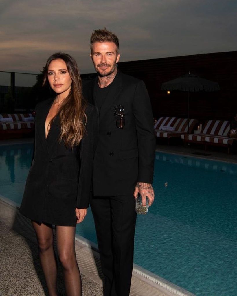 Victoria Beckham and David Beckham at the Victoria Beckham summer party