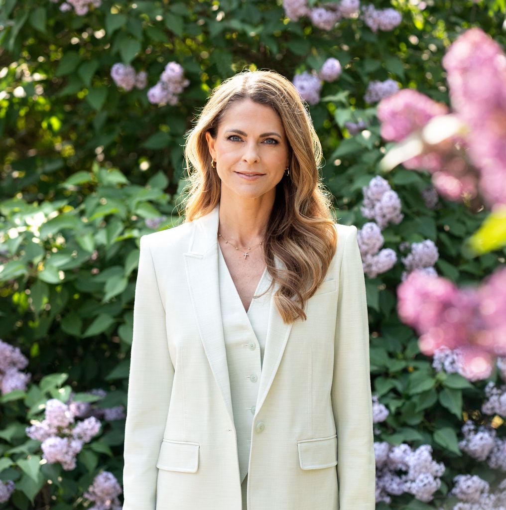 Princess Madeleine in a cream blazer and suit