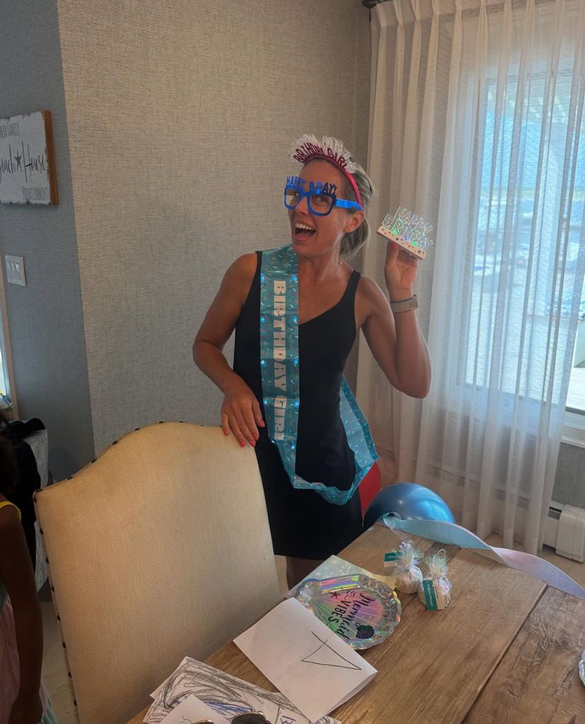 Photo shared by Dylan Dreyer on Instagram from her 44th birthday festivities on August 2, 2025