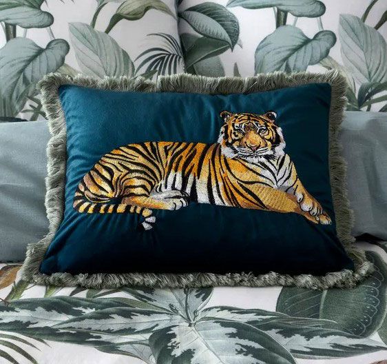 dunelm tiger cushion