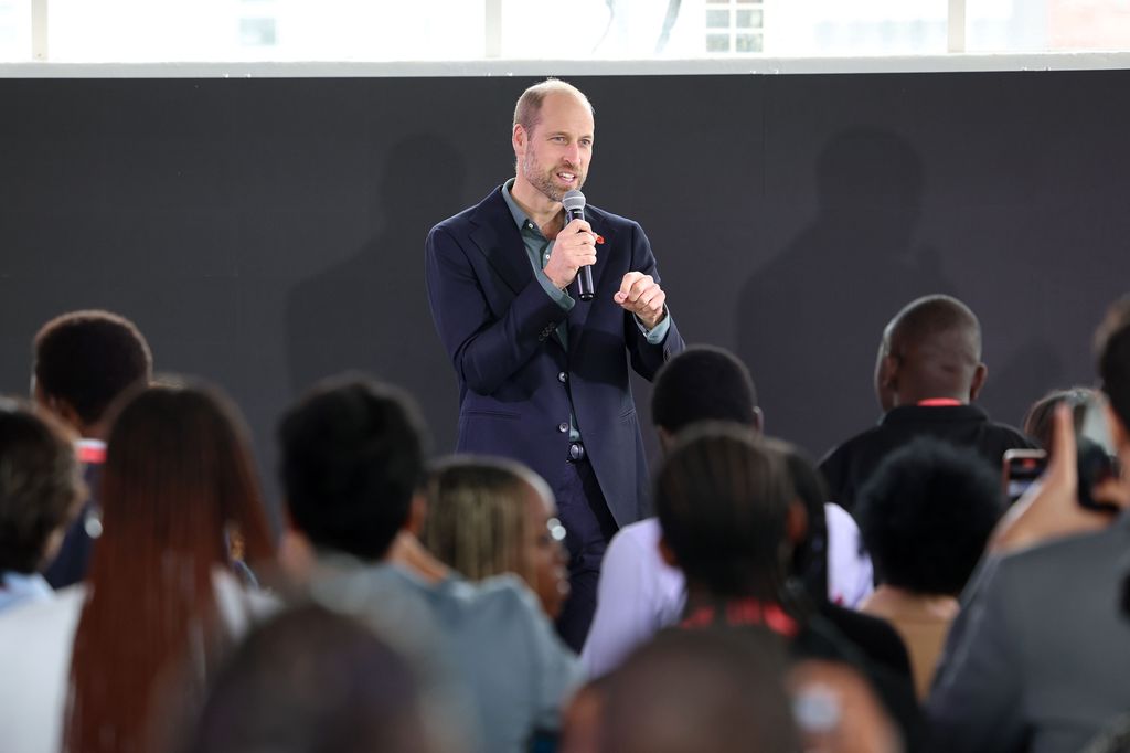 The Prince of Wales speaks on stage