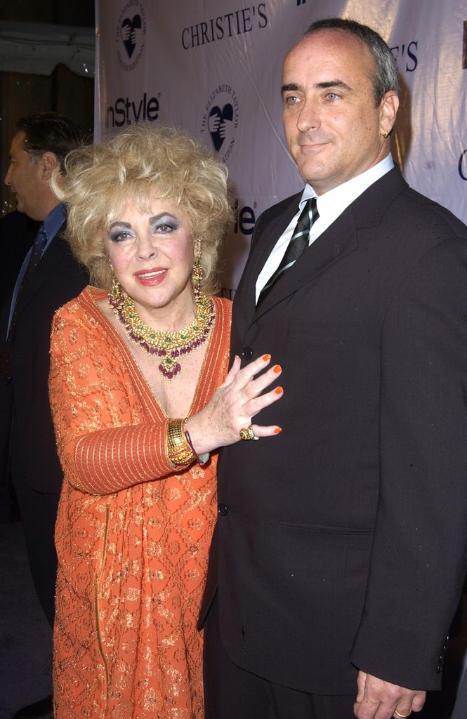 Dame Elizabeth Taylor and son Chris Wilding during InStyle Magazine Gala to Celebrate the Release of "Elizabeth Taylor: My Love Affair with Jewelry" at Christie's in New York City, New York, United States.