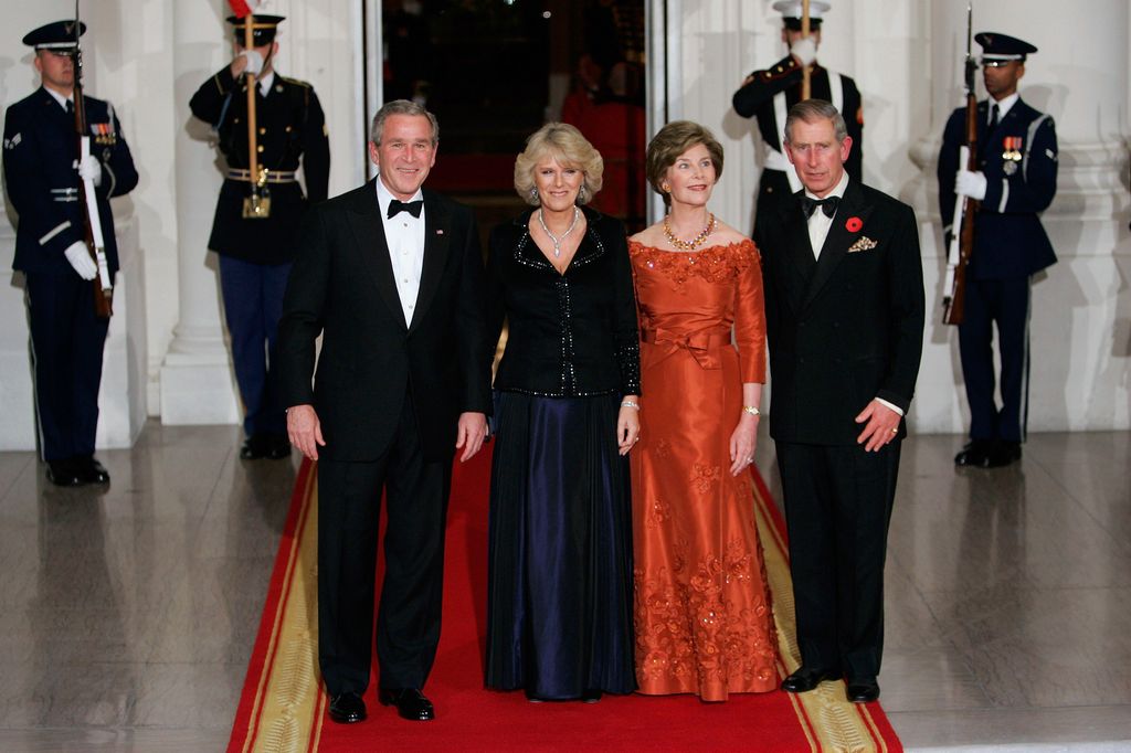 Charles and Camilla with President George W Bush and First Lady Laura Bush