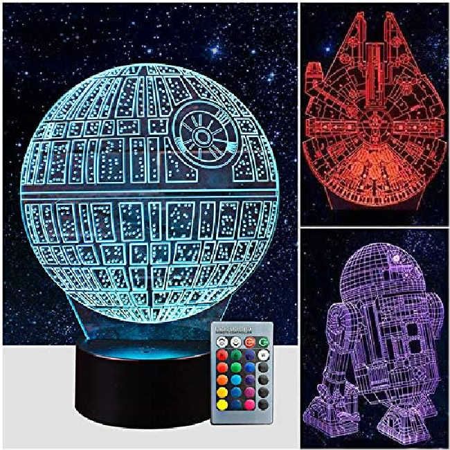 best gifts under 25 dollars amazon 3d star wars lamp