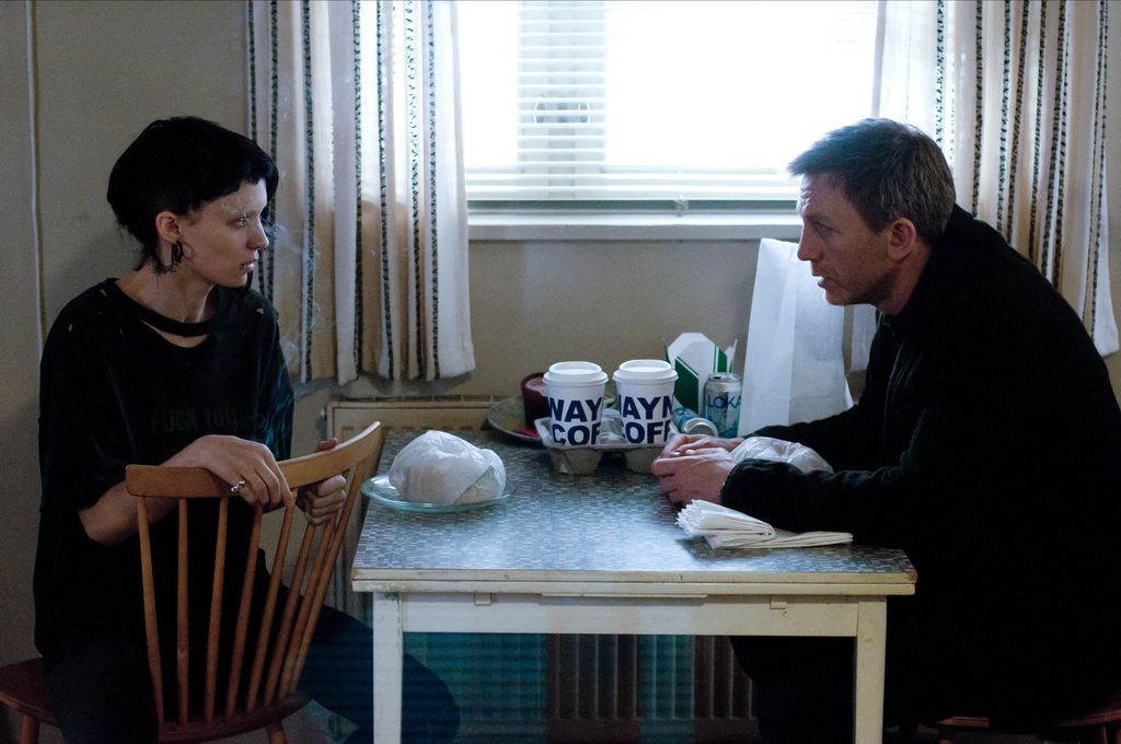 ROONEY MARA, DANIEL CRAIG, THE GIRL WITH THE DRAGON TATTOO, 2011