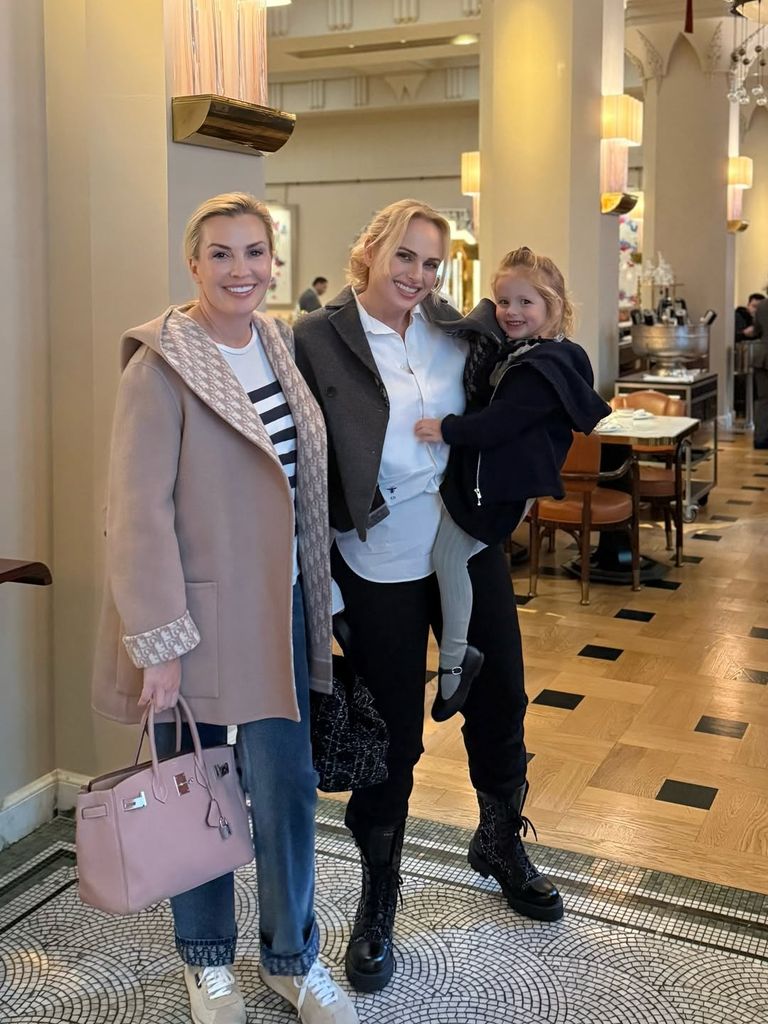 Photo shared by Rebel Wilson of her first wedding anniversary celebrations with her wife Ramona Agruma and their daughter Royce