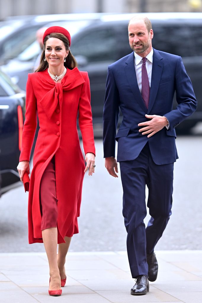 Catherine, Princess of Wales and Prince William, Duke of Cambridge attend the celebrations for Commonwealth Day on March