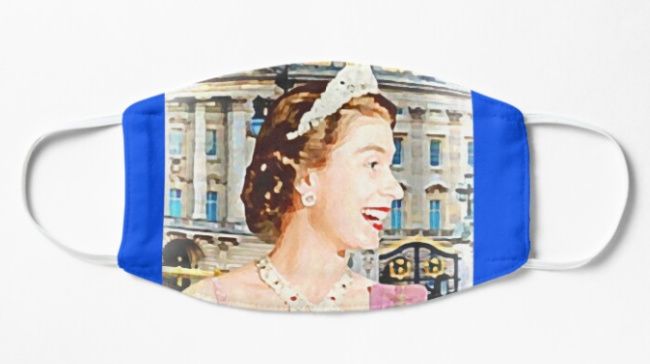 young queen royal family face mask covering