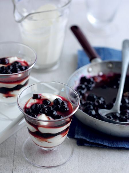 poached blueberries  