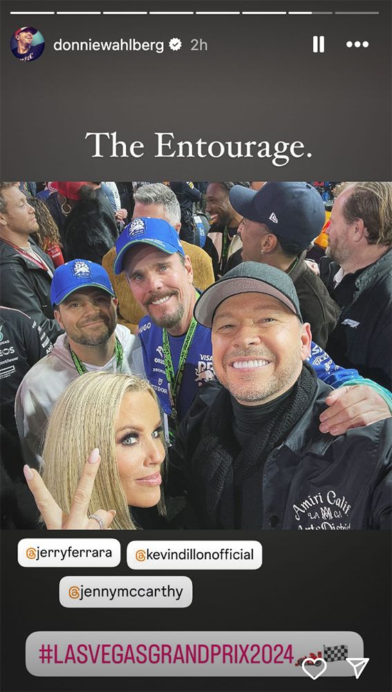  Donnie Wahlberg and Jenny McCarthy with his Blue Bloods co-star, Kevin Dillon