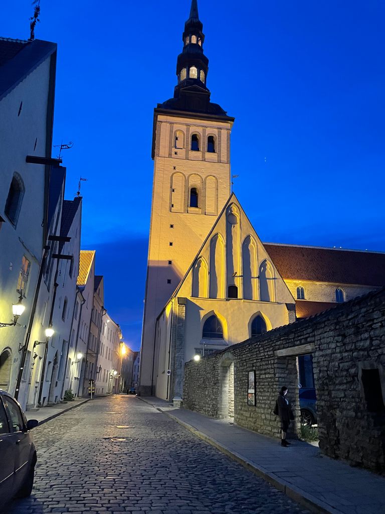 We saw historical landmarks in the moonlight such as St Nicholas church