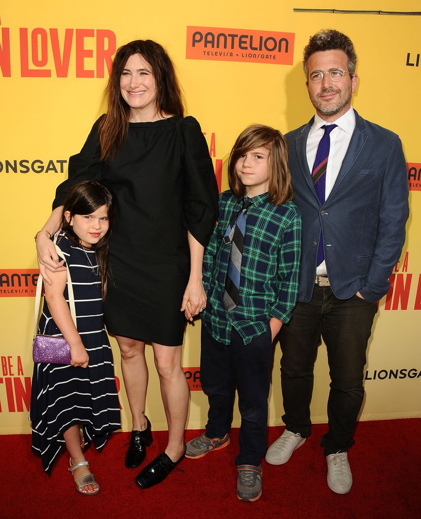 Kathryn Hahn and actor Ethan Sandler and children attend the premiere of "How to Be a Latin Lover" 