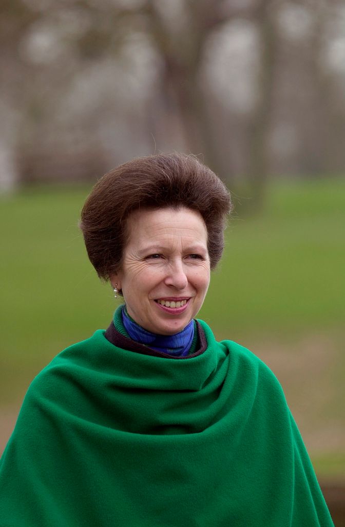 Princess Anne in a green coat