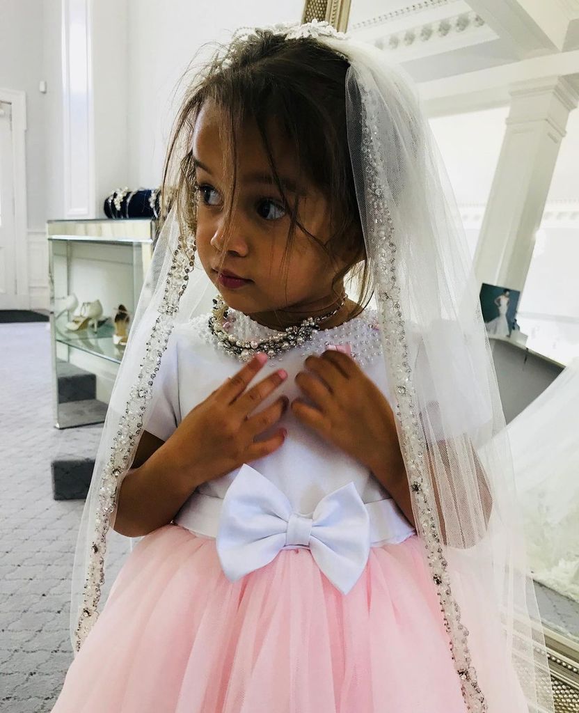 Helen Flanagan's daughter Matilda looked cute in a pink and white tulle dress