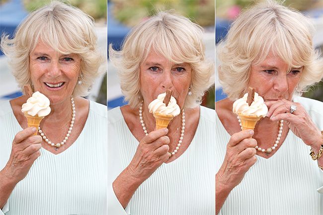 duchess of cornwall eating ice cream