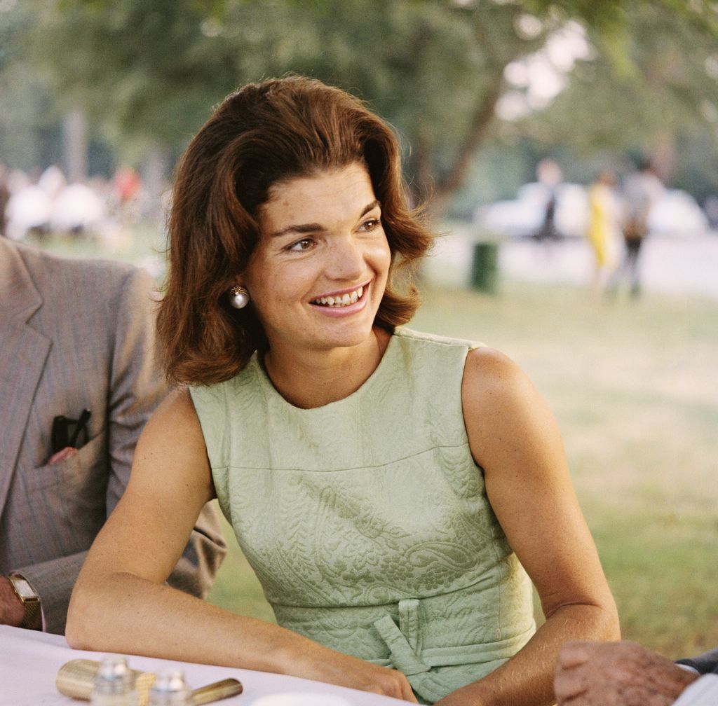  Former First Lady Jacqueline Kennedy enjoys herself at a picnic circa the 1960s.  