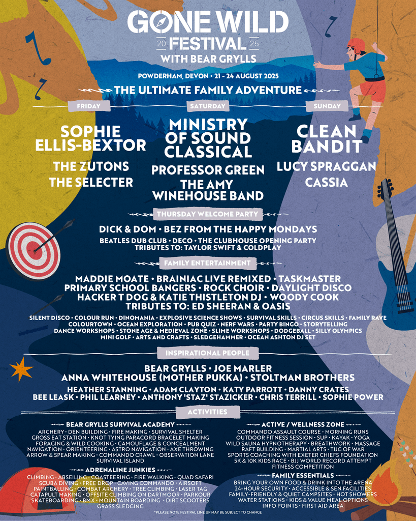 Gone Wild Festival's line up for 2025