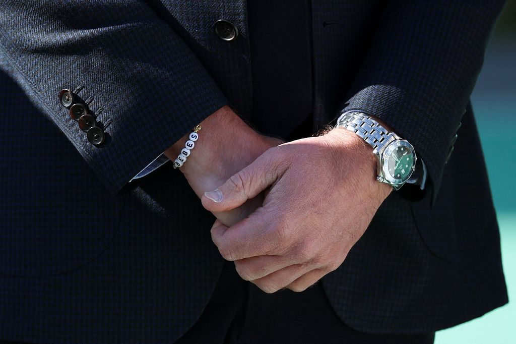 Prince William wears a bracelet with Bebe's name on it given to him by her Bebe's mother Lauren
