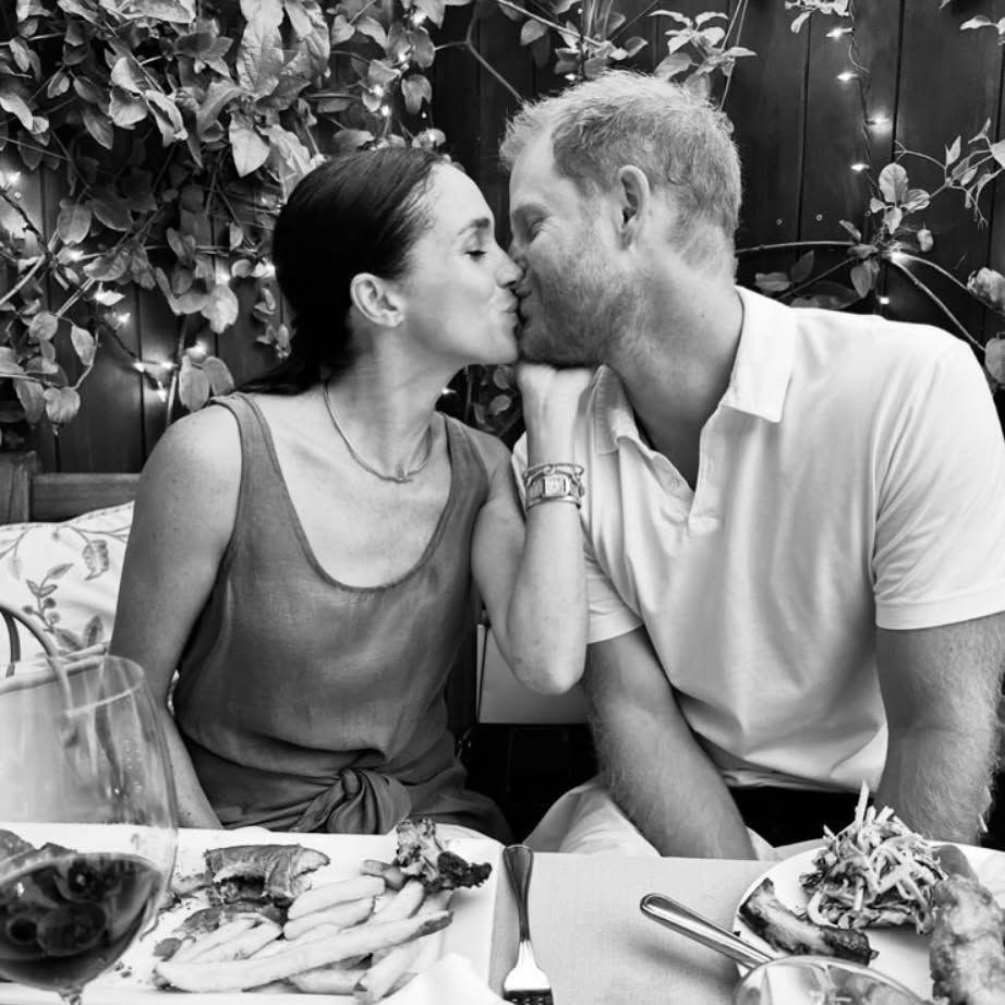Meghan Markle and Prince Harry share kiss