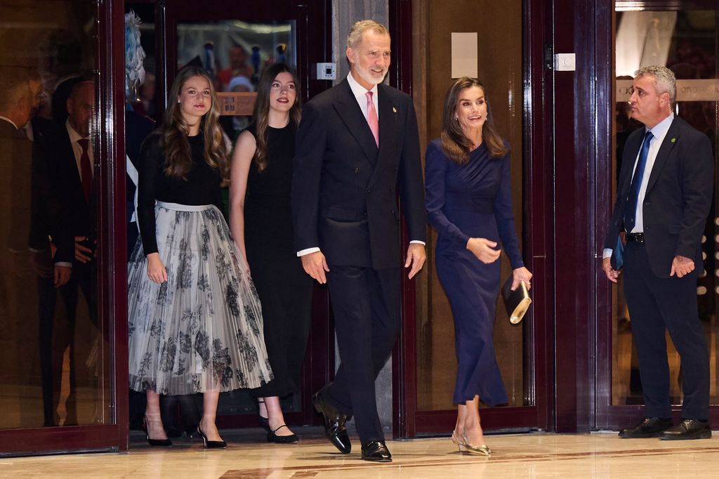 The Spanish royals arriving at the Prince Felipe Auditorium 