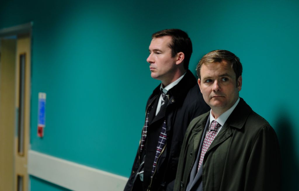 Barry Sloane as DS Jim Dawson and Neil Maskell as DI Brent Hyatt

