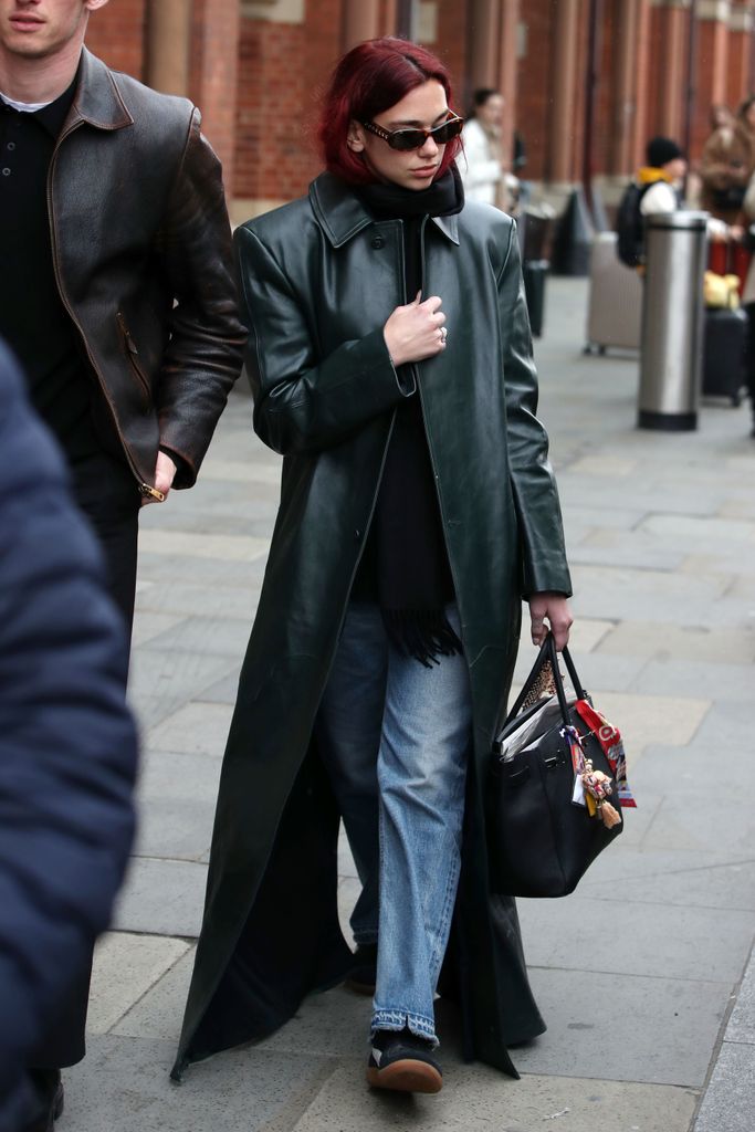 Dua Lipa carries her Birkin-ified bag around London