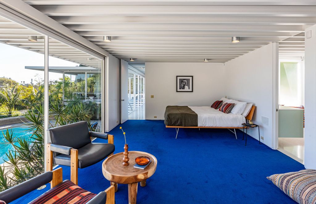 brad pitt bedroom inside new 5.5 million los feliz home
