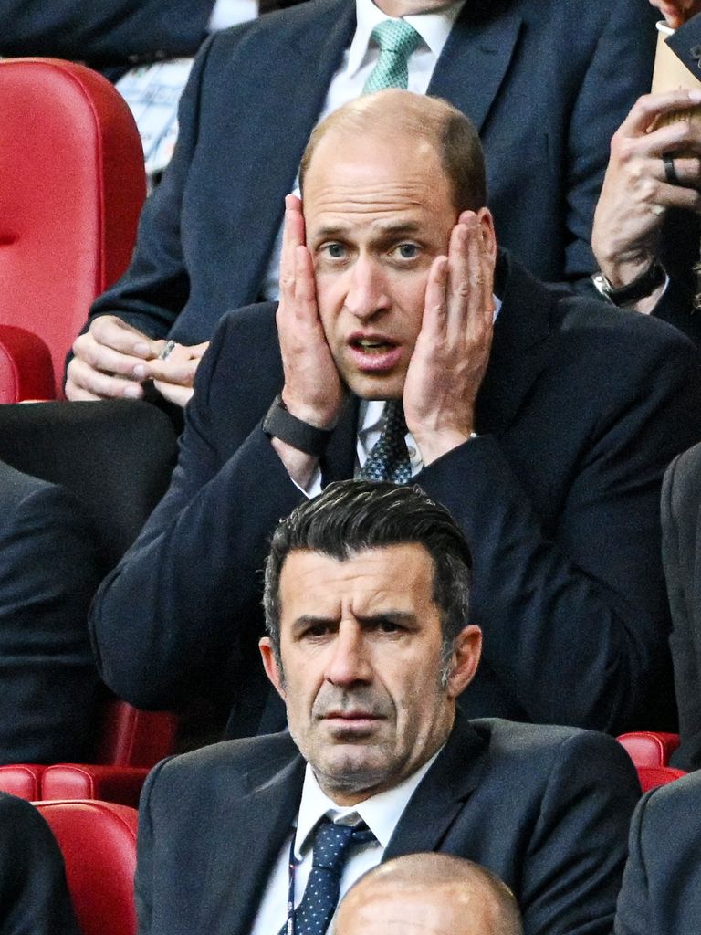 Prince William of Wales in the stands during the UEFA EURO 2024 quarter-final match between England and Switzerland 