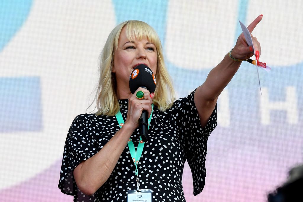 BBC Radio 2 presenter Sara Cox on stage during BBC2 Radio Live 2019 at Hyde Park