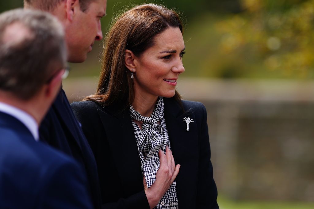 Kate Middleton wore the Welsh Guards brooch to the Aberan Memorial Garden