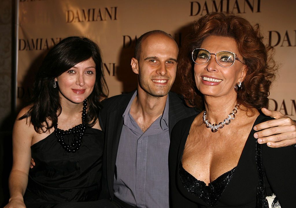 Sasha Alexander, Edoardo Ponti and Sophia Loren during Damiani Launches The "Sophia Loren" Collection at Four Seasons Hotel in Beverly Hills, CA, United States. 